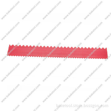 plastic straight scale cake scraper in red